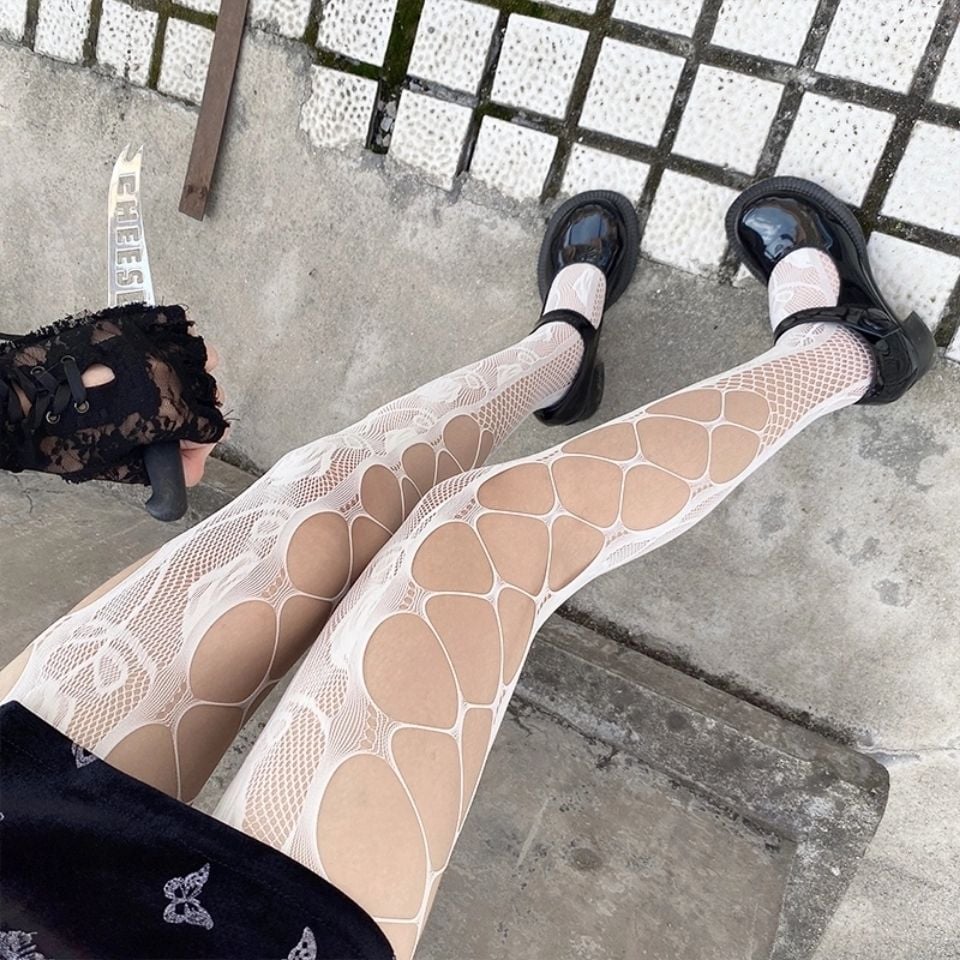 FISHNET STOCKINGS FEMALE STITCHING STOCKINGS SEX APPEAL BLACK BIG NET PANTYHOSE