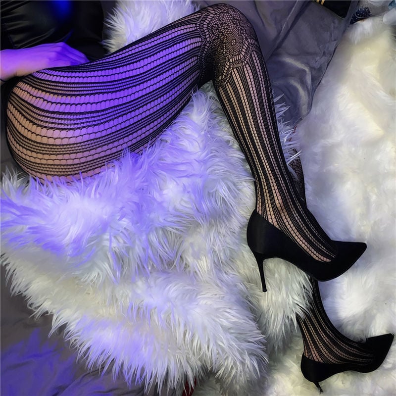 FASHION HOLLOW HIGH WAIST FISHNET STOCKINGS STOCKINGS PANTYHOSE