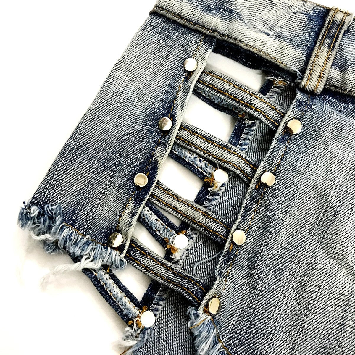 NIGHTCLUB WOMEN'S FASHION HOLLOW HIGH WAIST JEANS