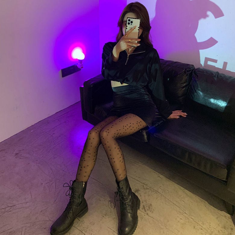 FASHION ANTI-DROPPING SILK BLACK SILK THIN PINEAPPLE SOCKS STAR SOCKS INVISIBLE THIN TRANSPARENT WOMEN PANTYHOSE