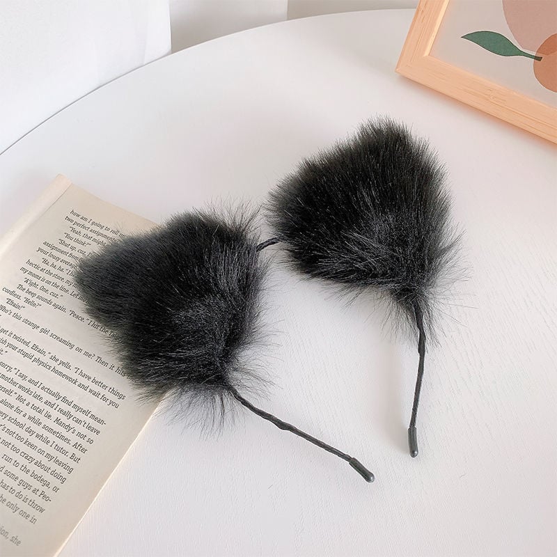 CUTE PLUSH CAT EAR HEADBAND SWEET COS FOX HEADBAND CAT FUNNY HAIRPIN INTIMATE HEADDRESS