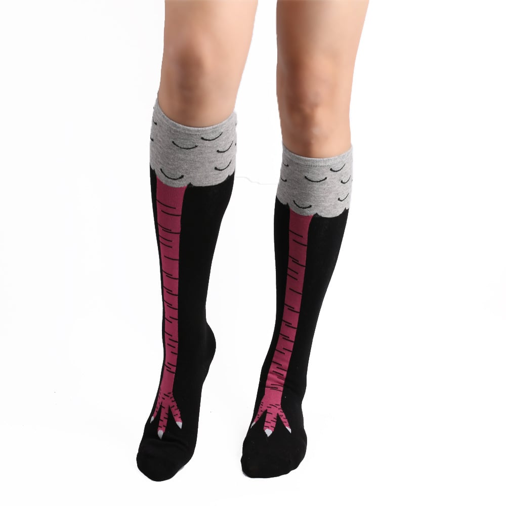 CHICKEN FEET SOCKS DAY CREATIVE IN TUBE SOCKS OSTRICH PATTERN GYM FUNNY MALE CALF THIN STOCKINGS