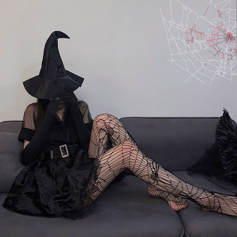 SPIDER FISHNET STOCKINGS JK FASHION HOLLOW PANTYHOSE