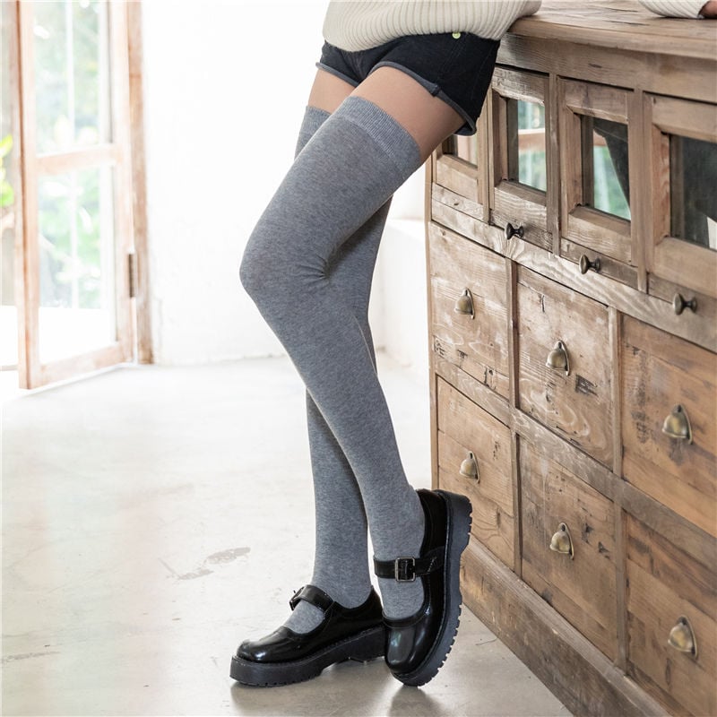 ALL COTTON THICKENED WARM KNEE SILICONE ANTISKID STOCKINGS HIGH STOCKINGS