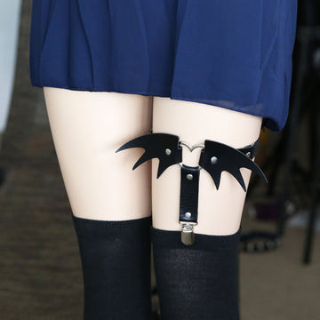 PUNK LEG ORNAMENTS THIGH LOOP SOCKS CLIP FASHION CALF SOCKS BUCKLE LEG LOOPS NON-SLIP LEG STRAPS