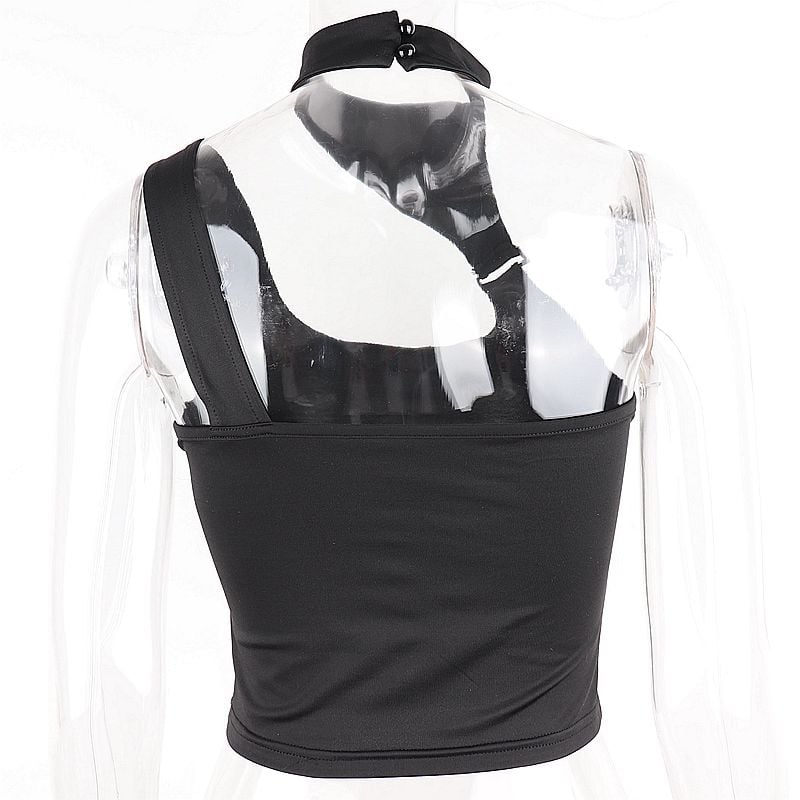 NAVEL HALTERNECK VEST OFF-THE-SHOULDER CAMISOLE TOP