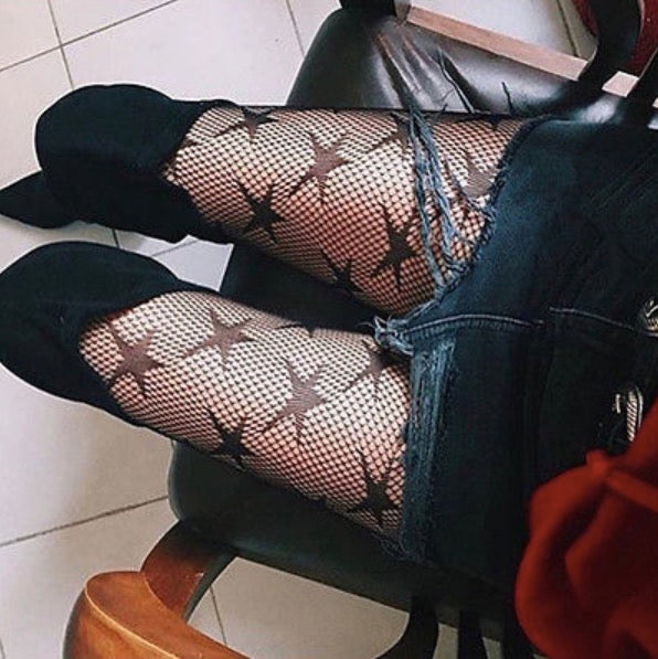THIGH HIGH LONG STOCKINGS FISH NET BODYSTOCKINGS STOCKING LUXURY BEAUTIFUL PRINT ACCESSORIES WOMEN NET FISHNET