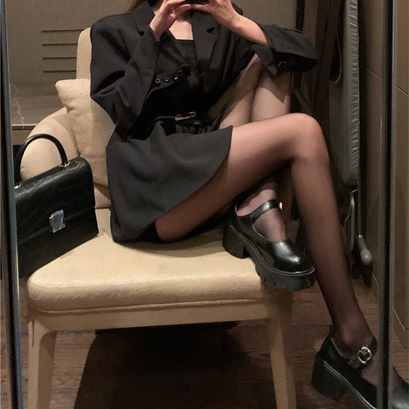 BLACK STOCKINGS FEMALE JK STUDENT THIN SECTION ULTRA-THIN TRANSPARENT SEX FUN ANTI-HOOK SILK BLACK PANTYHOSE