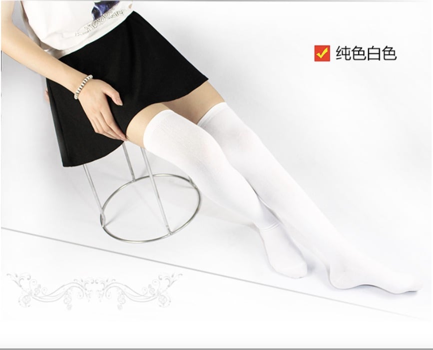OVER THE KNEE THINNER COTTON SOCKS
