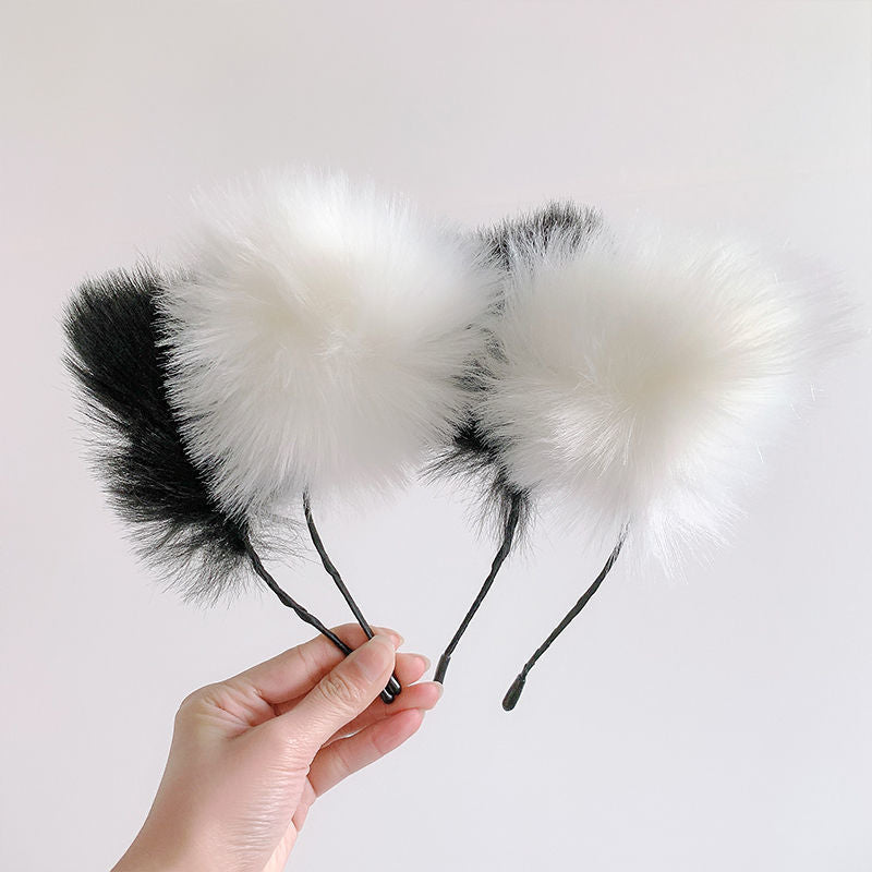 CUTE PLUSH CAT EAR HEADBAND SWEET COS FOX HEADBAND CAT FUNNY HAIRPIN INTIMATE HEADDRESS