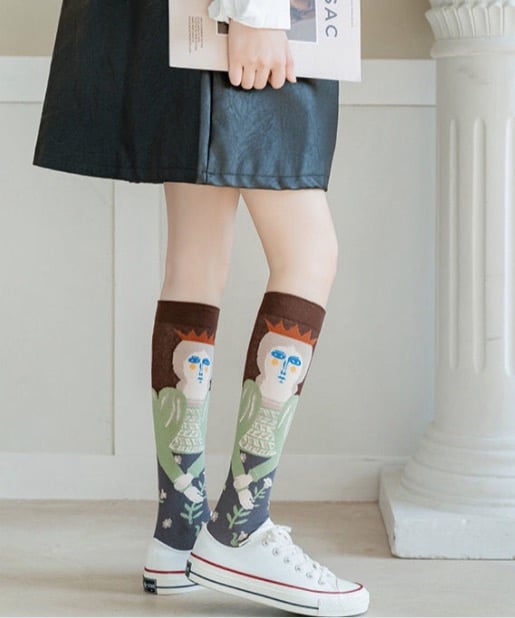 BRITISH STYLE QUEEN STOVEPIPE SOCKS KNEE-LENGTH STOCKINGS STREET LONG SOCKS