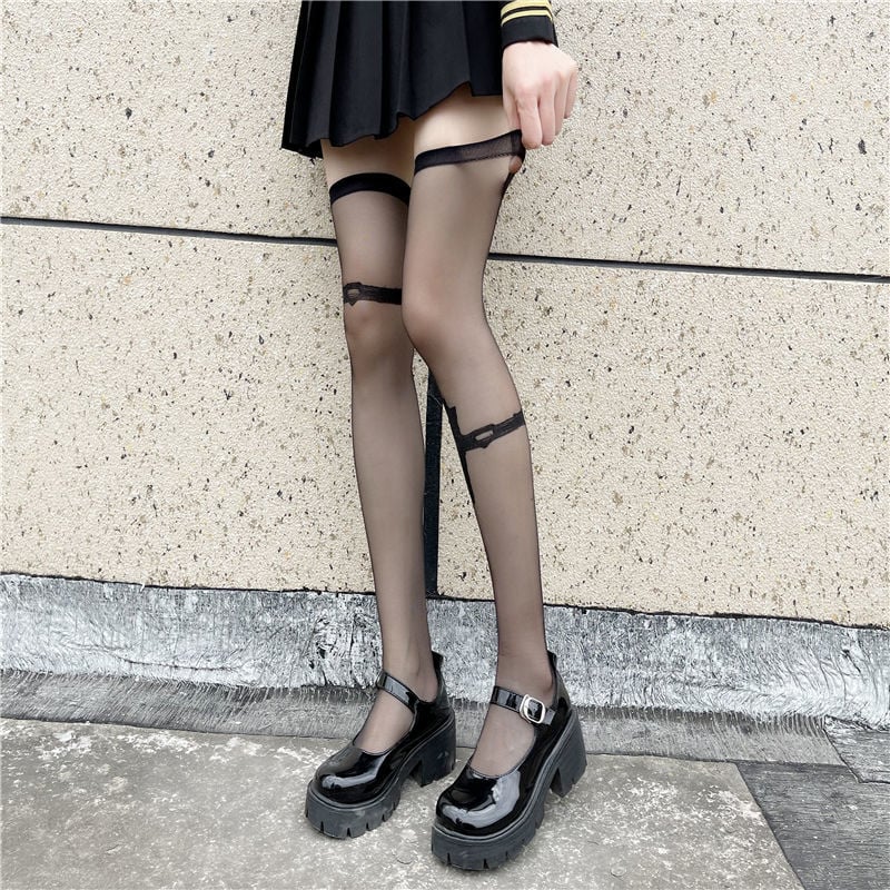 FASHION BLACK SILK STOCKINGS JK CUTE FASHION STUDENT GIRL PANTYHOSE BEST FRIEND AND SISTER SILK STOCKINGS