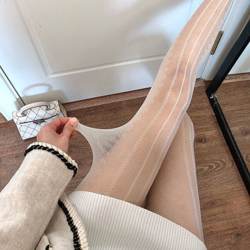 STRIPED FASHIONALL-MATCH TROUSERS BOTTOMING SOCKS JK PANTYHOSE