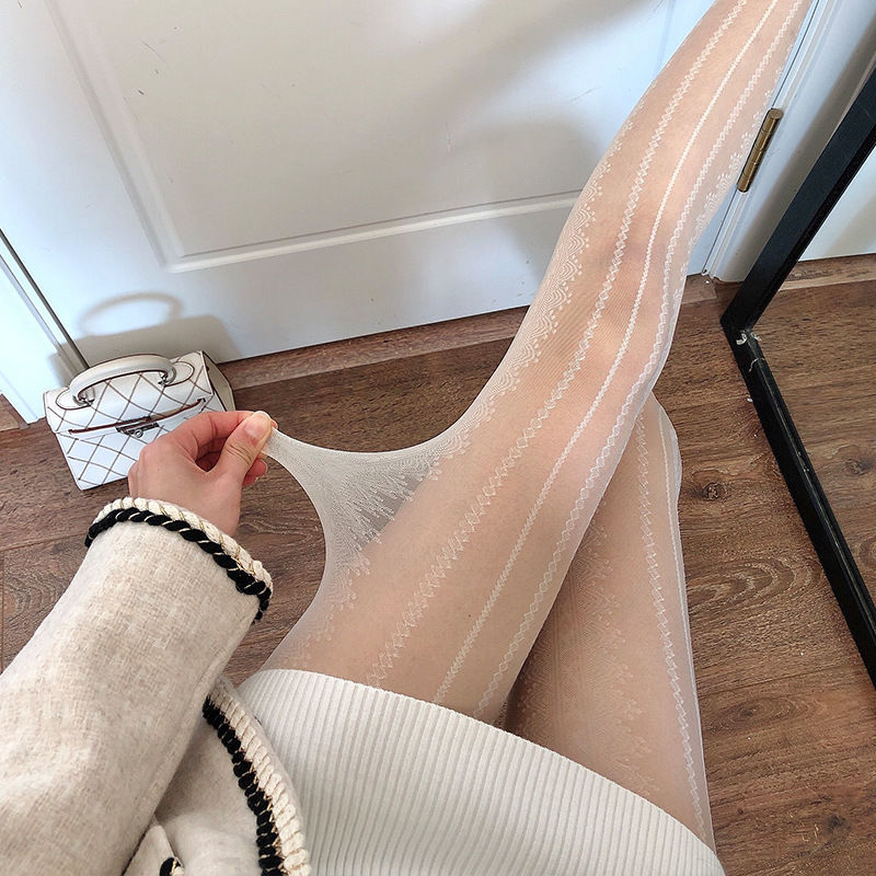 STRIPED FASHIONALL-MATCH TROUSERS BOTTOMING SOCKS JK PANTYHOSE