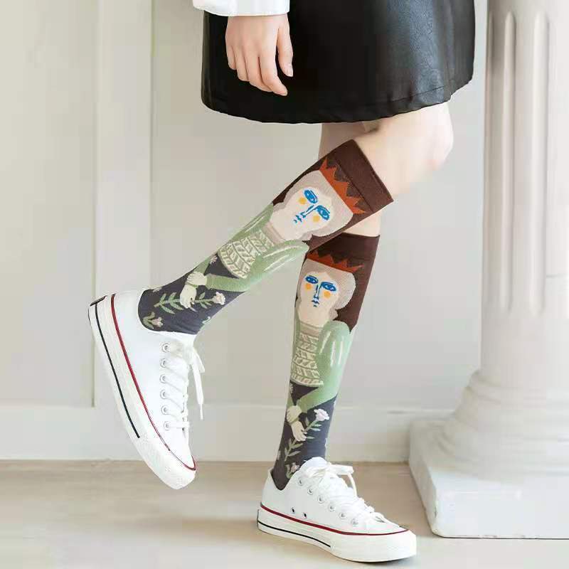 BRITISH STYLE QUEEN STOVEPIPE SOCKS KNEE-LENGTH STOCKINGS STREET LONG SOCKS