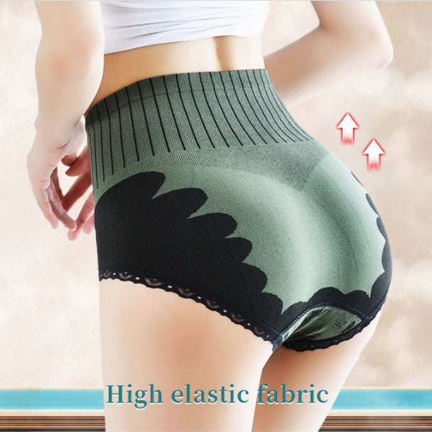 STUDENT GIRL HIGH-WAISTED ABDOMEN COTTON CROTCH ANTIBACTERIAL HIGH STRETCH CAT PANTIES
