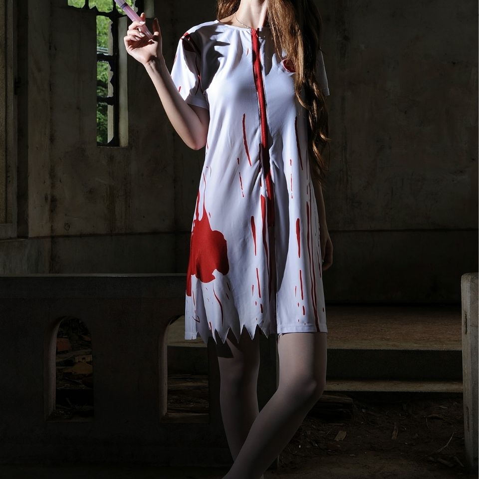HALLOWEEN COSTUME HORROR BLOODY DOCTOR BLOODY NURSE