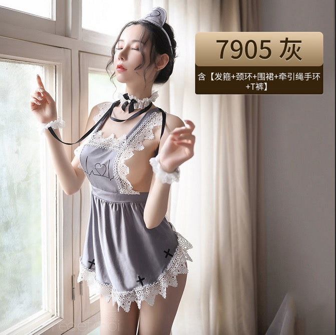 FASHION LACE GRAY NURSE UNDERWEAR FOR WOMEN