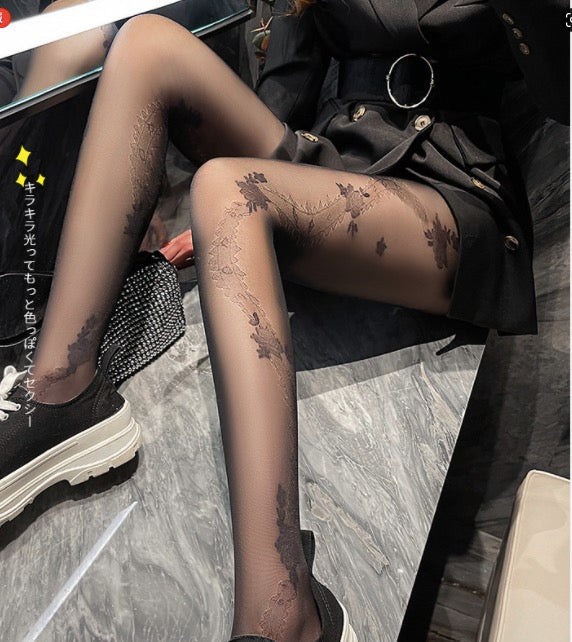 ROSE VINE LACE JK ROMPERS BOTTOMING SOCKS PANTYHOSE