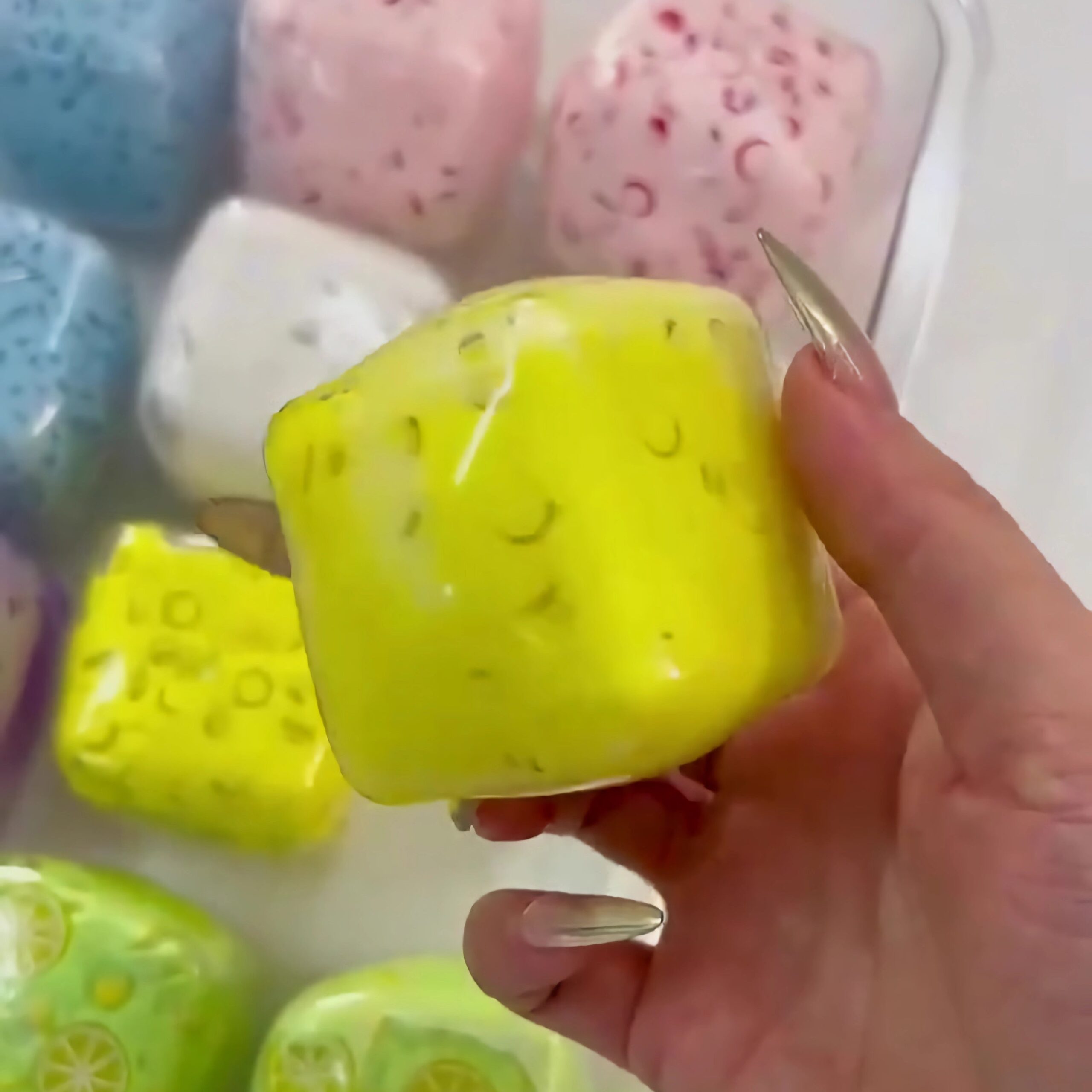 SQUARE HANDMADE BALL TABA SQUISHY TOYS