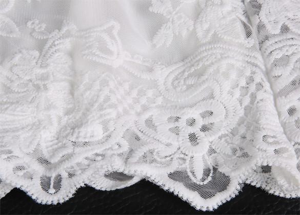 White Lace Spaghetti Strap Dress