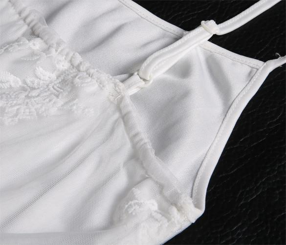 White Lace Spaghetti Strap Dress