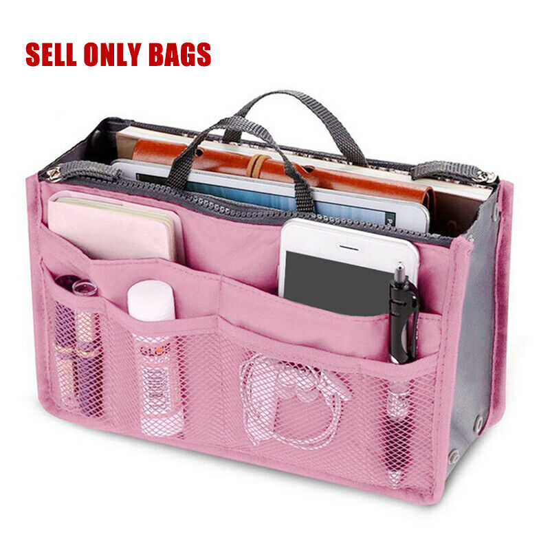 LARGE CAPACITY MULTIFUNCTION BAG TRAVEL COSMETIC INSERT POUCH TOILETRY STORAGE