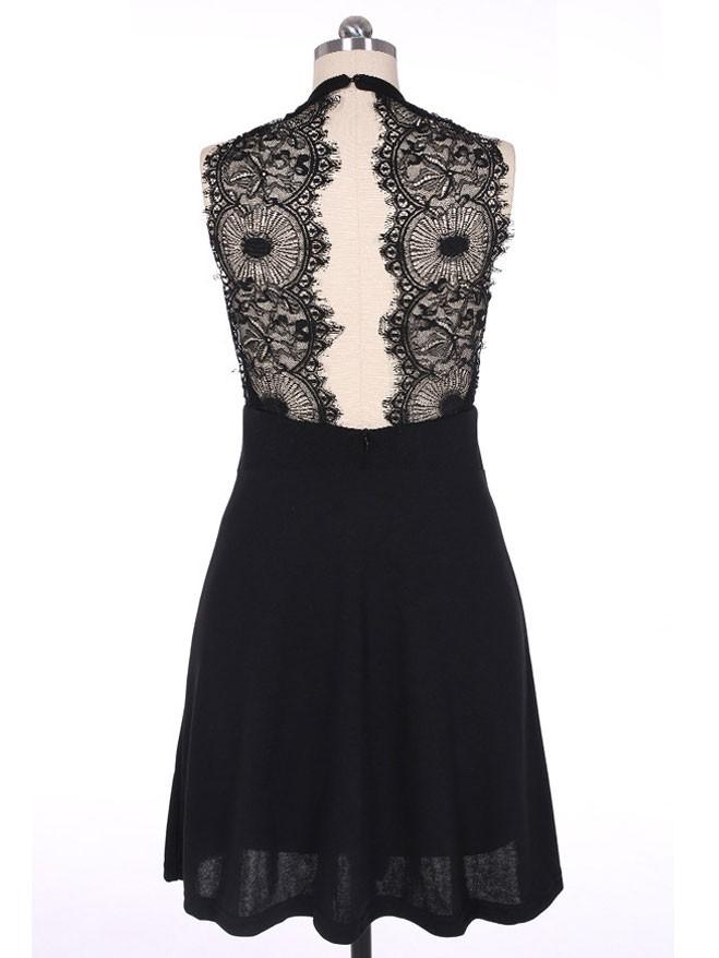 Lace Short Sleevees Short Dress