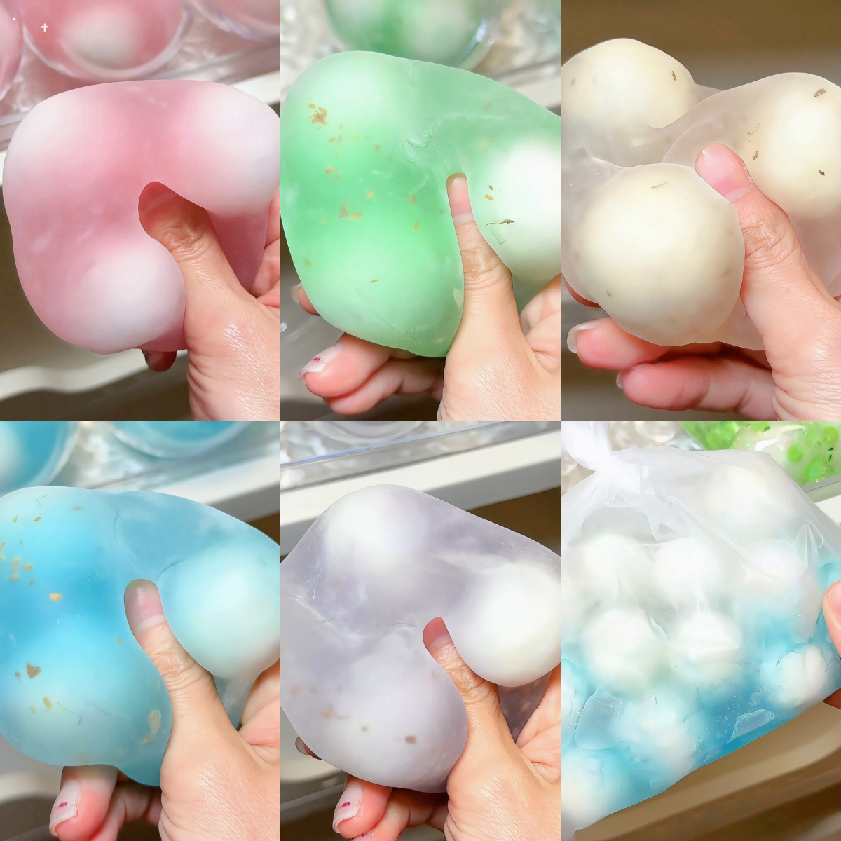 BURST-FILLING CRUNCHY SQUISHY BALL